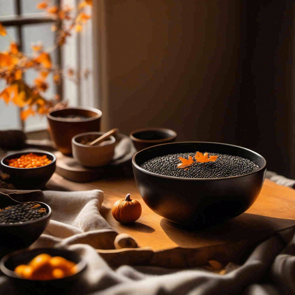 秋季养生场景氛围图